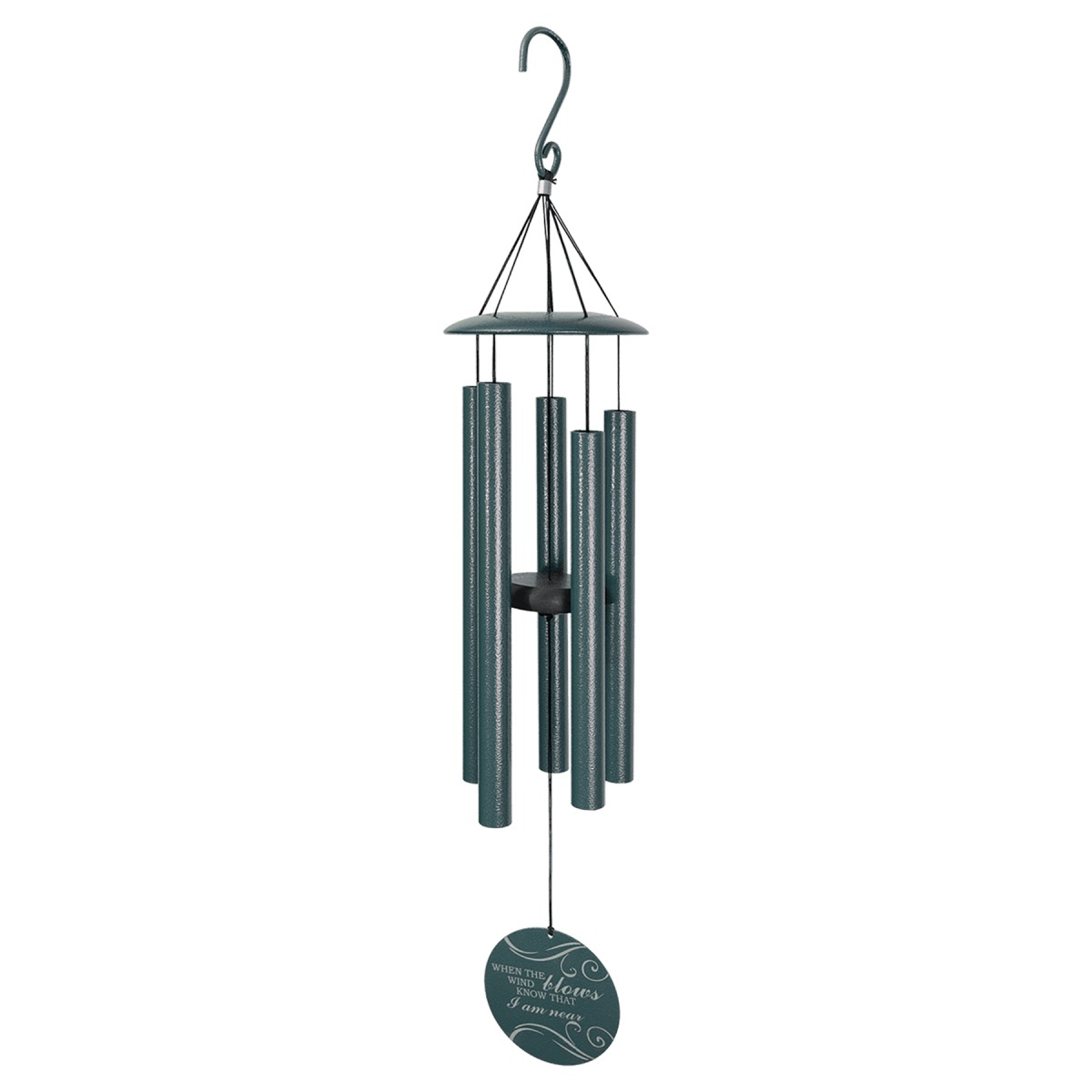 Personalized 30-inch Wind Chime — Dark Teal